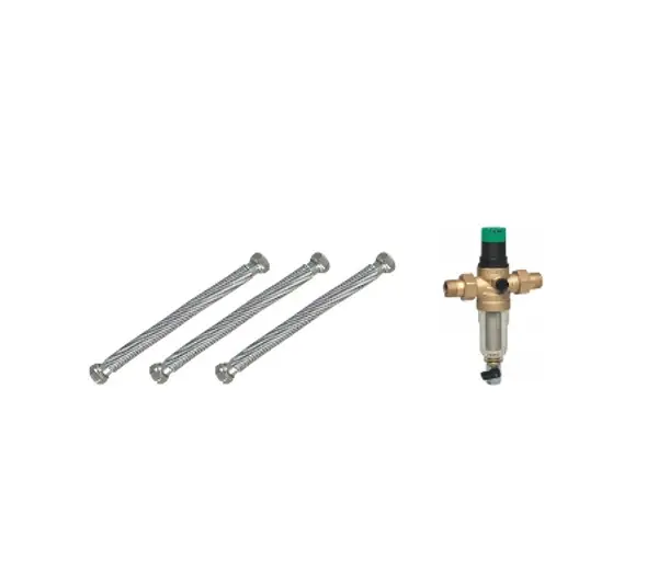 [212002506] KIT 2 -  Réducteur de pression Honeywell FK06  ¾ M – 3 flexibles Inox FF 300-600mm 