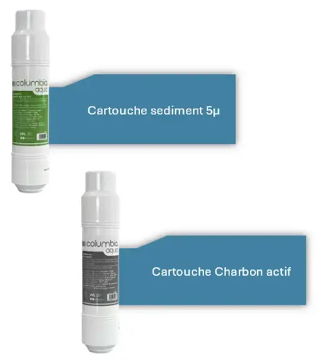 [212004050] Kit filtre fontaine 5µ et charbon actif